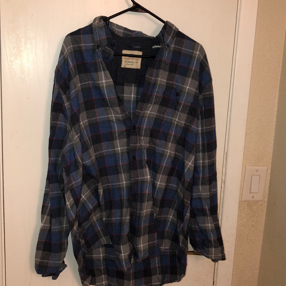 vintage plaid button up